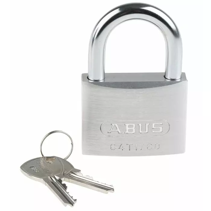 ABUS 64TI Key Weatherproof Titanium Weatherproof Padlock Keyed Alike 9.5 mm Shackle 60 mm Body, 64TI/60 KA6607