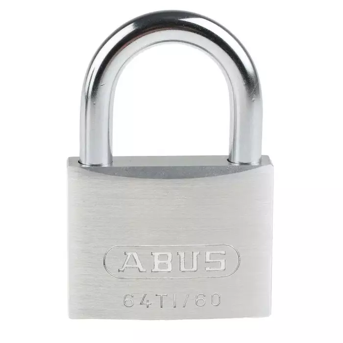 ABUS 64TI Key Weatherproof Titanium Weatherproof Padlock Keyed Alike 9.5 mm Shackle 60 mm Body, 64TI/60 KA6607