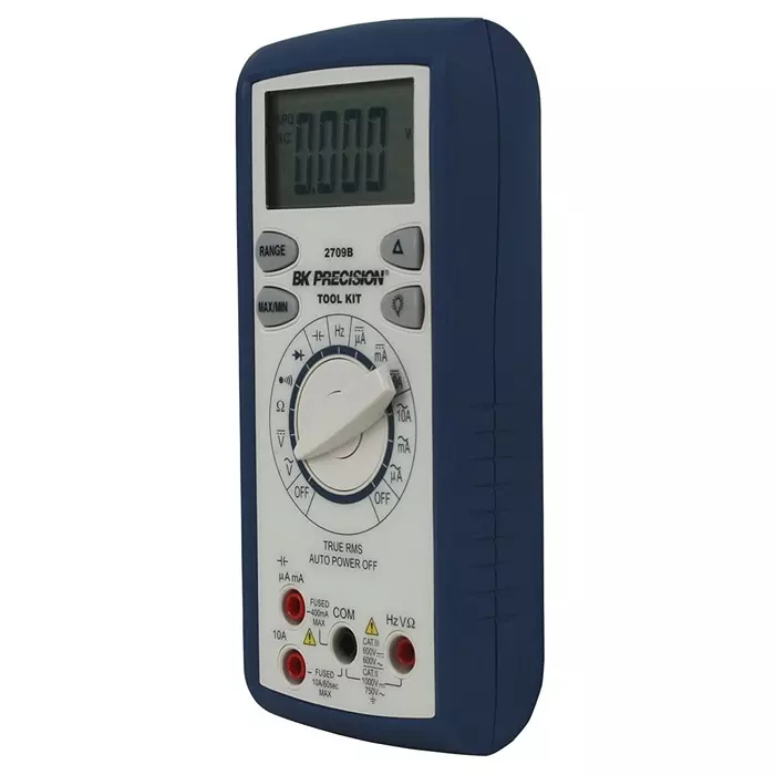 BK Precision Handheld Digital Multimeter True RMS 10A ac Max 10A dc Max 750V ac Max - UKAS Calibrated, BK2709B