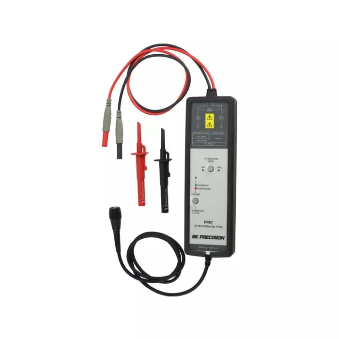 BK Precision PR65 Series Oscilloscope Probe Differential Type 30MHz 20x/200xdB BNC Connector, PR67