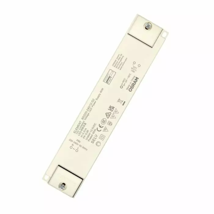 OSRAM LEDVANCE LED Driver 12.5V Output 60W Output Constant Voltage, ELEMENT-60/220-240/12-G2