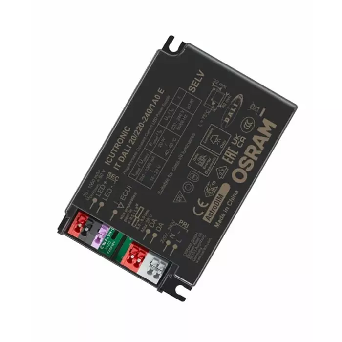 OSRAM LEDVANCE Dimmable LED Driver 15-29V Output 20W Output 700mA Output Constant Current Dimmable, IT-DALI-20/220-240/1A0-E
