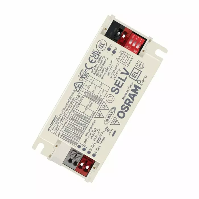 OSRAM LEDVANCE Dimmable LED Driver 15-42V Output 42W Output 1.05A Output Constant Current Dimmable, IT-DALI-42/220-240/1A0-CS