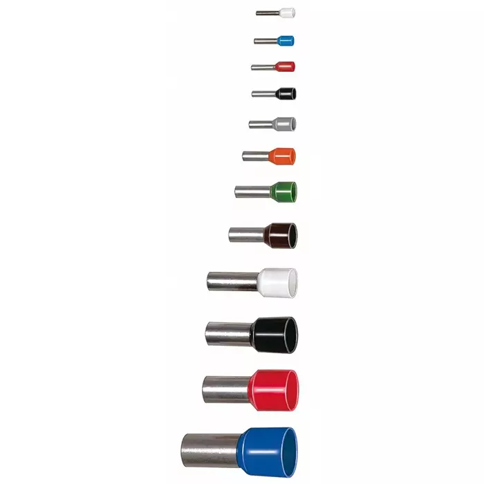 SES Sterling PLIO Insulated Crimp Bootlace Ferrule 8mm Pin Length 1.6mm Pin Diameter 0.75mm² Wire Size Blue, 6490010000