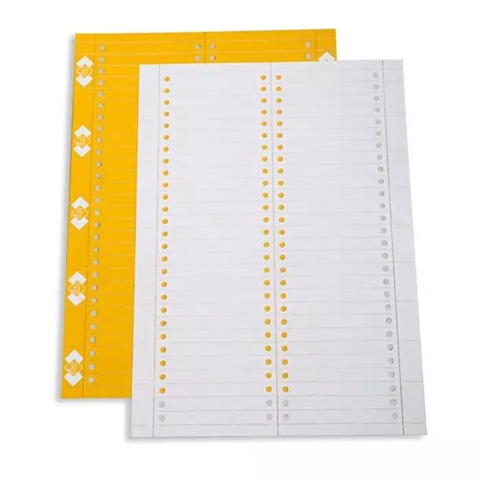 SES Sterling PLIO CLICK Adhesive Cable Label White & Yellow for Label Holder and Support Band, 0738 0040 000