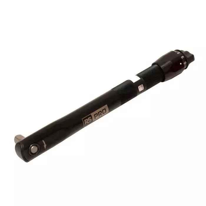RS PRO Click Torque Wrench 1-5 Nm 1/4 inch Hex Drive, Black