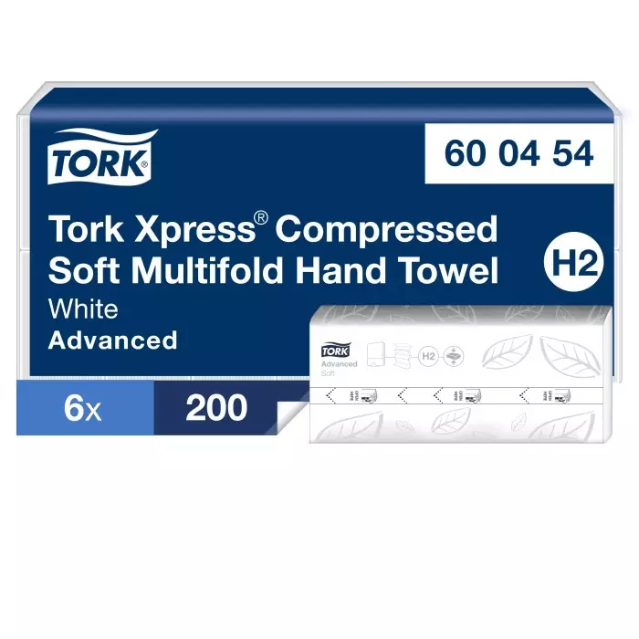 Tork Multifold White Paper Towel 322x212mm 2-Ply 200 Sheets, 600454