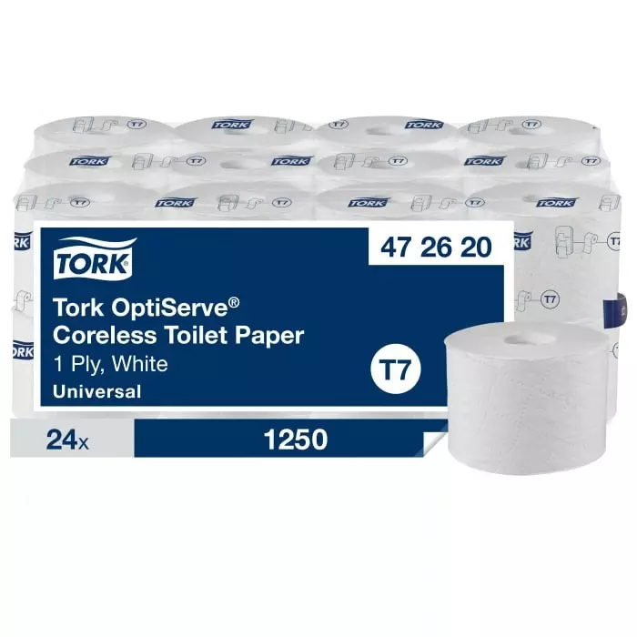 Tork Toilet Roll White 1-Ply 1250 Sheets, 472620
