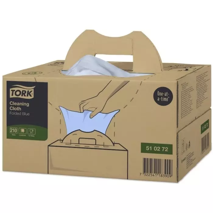 Tork Blue Non Woven Fabric Cloths for Multipurpose Cleaning 41.5 x 35.5cm Repeat Use, 510272