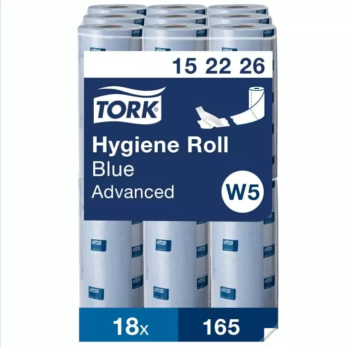 Tork Hygiene Advanced Rolled Blue Paper Towel 54500x250mm 2-Ply 165 Sheets, 152226
