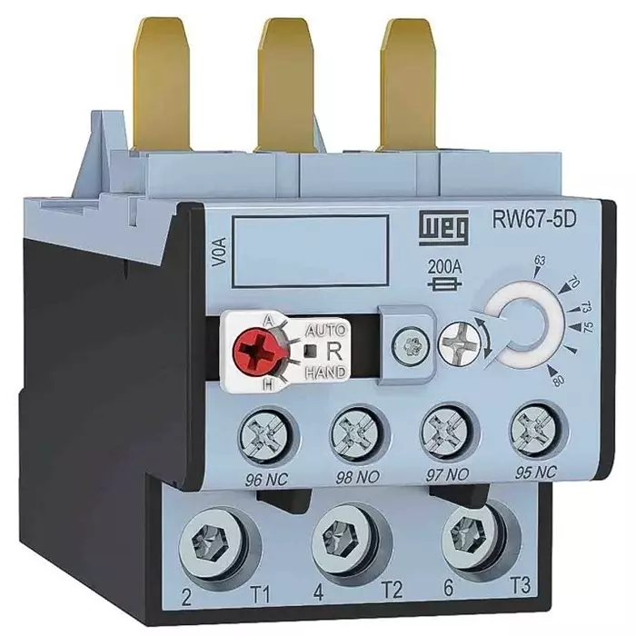 Weg Thermal Overload Relay 1NO + 1NC 50 A F.L.C 50 A Contact Rating 16.5 kW 690 Vac 3P RW, RW67-5D3-U050