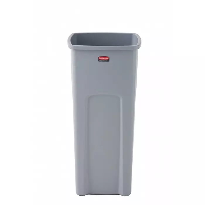 RUBBERMAID Untouchable 23gal Grey Polypropylene Waste Bin, FG356988GRAY