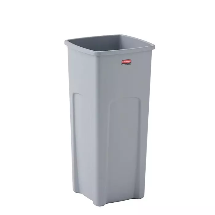 RUBBERMAID Untouchable 23gal Grey Polypropylene Waste Bin, FG356988GRAY
