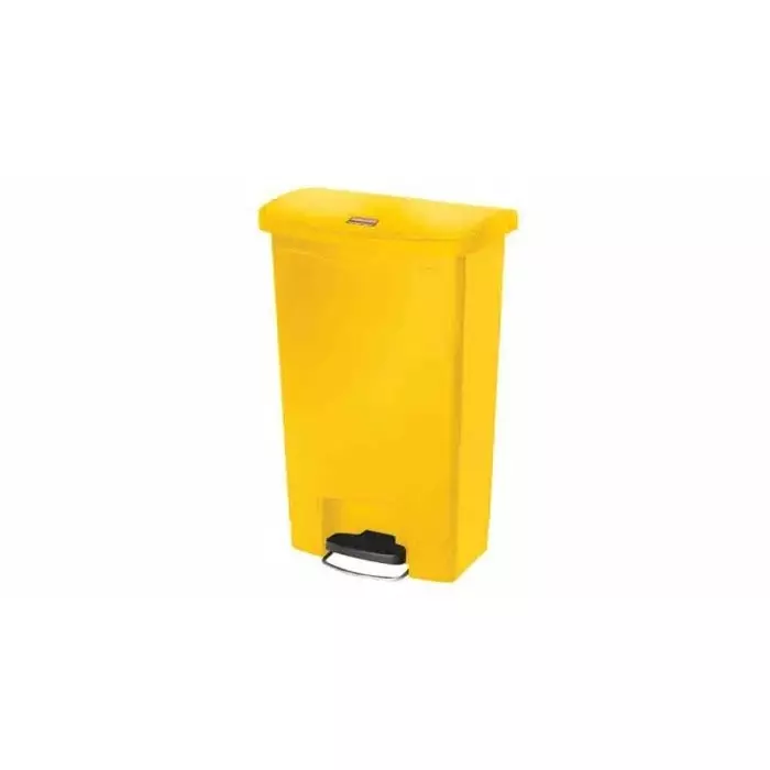 RUBBERMAID Slim Jim 50L Yellow Pedal Waste Bin, 1883575