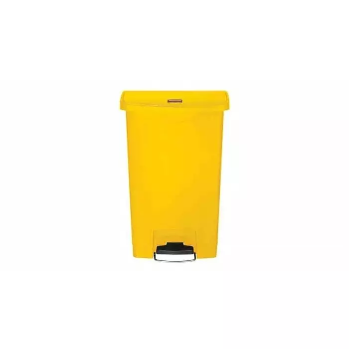 RUBBERMAID Slim Jim 50L Yellow Pedal Waste Bin, 1883575