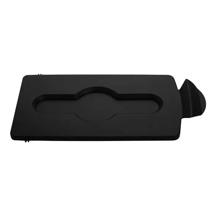 RUBBERMAID Waste Bin Lid Black Resin for and Slim Jim Recycling Station Waste Stream Label Kits, 2007892