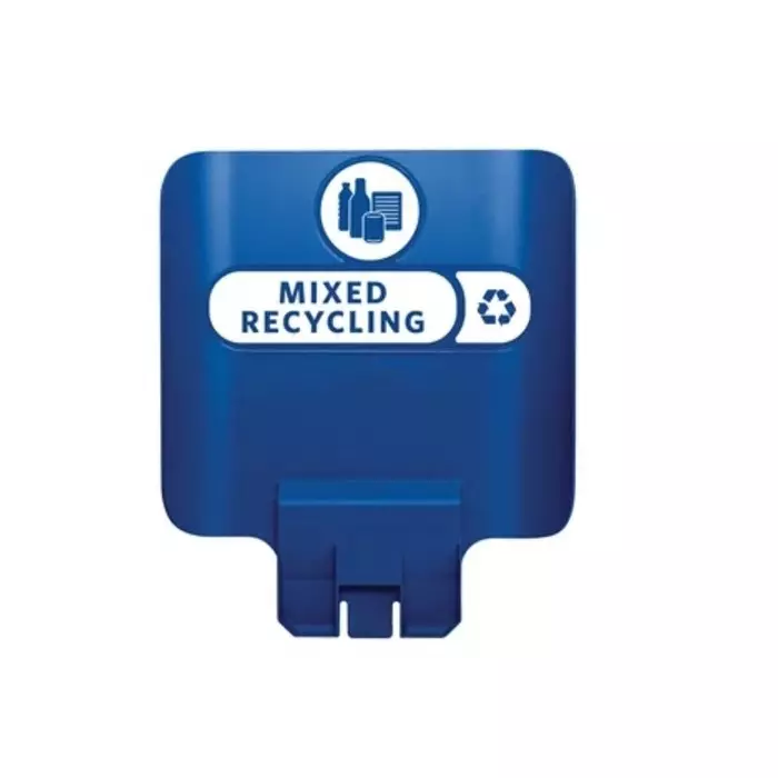 RUBBERMAID Waste Bin Lid 298.5 mm Blue Polypropylene for Slim Jim Recycling Station Lid Inserts, 2007909