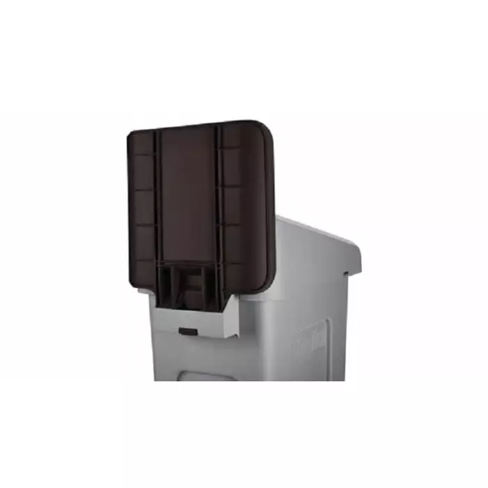 RUBBERMAID Waste Bin Lid Brown Plastic for Recycling Station Starter Kit Waste Stream Label Kit, 2007912