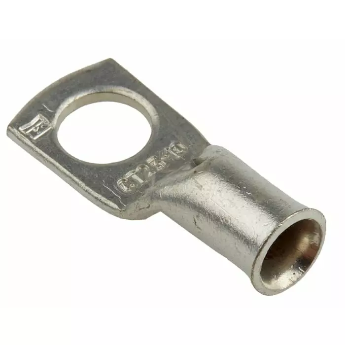 RS PRO Uninsulated Tubular Ring Terminal M10 Stud Size to 25 mm² Wire Size