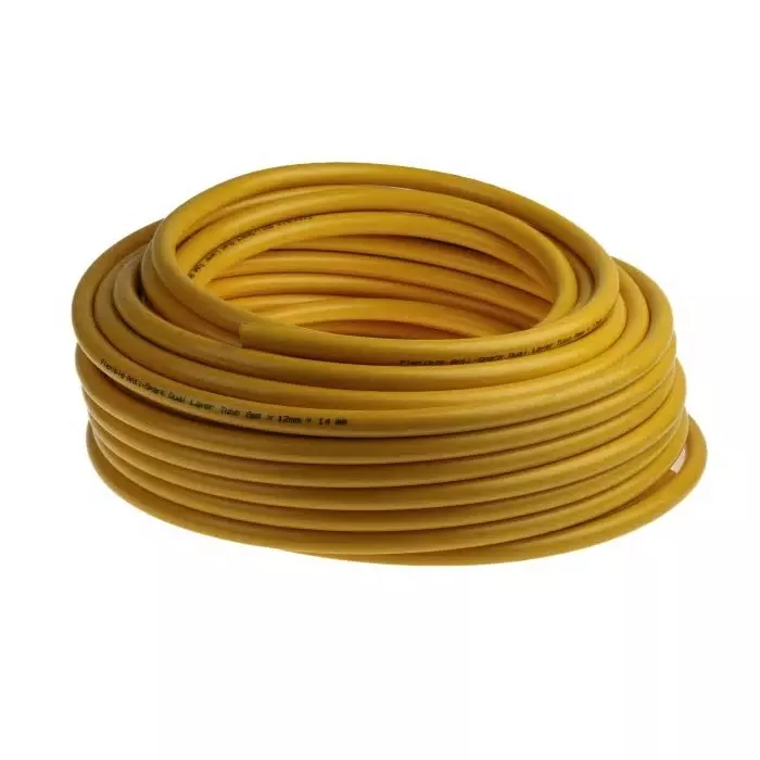 RS PRO Compressed Air Pipe Yellow PUR PVC 10mm x 30m