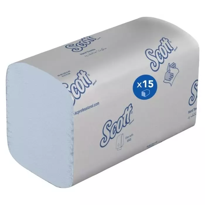 Kimberly-Clark Scott Folded Blue Wipes 320mm 240 Sheets, 6682