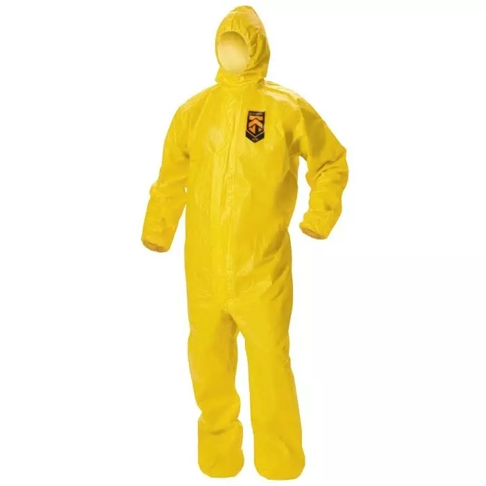 Kimberly-Clark Disposable Coverall Yellow L Chemical Resistant, 96770