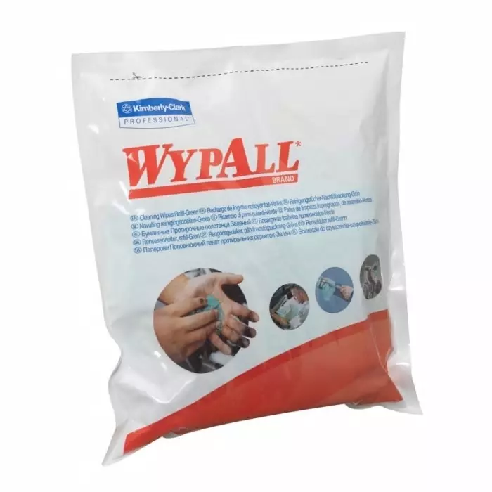 Kimberly-Clark Wet Cleaning Wipes Green 75 Wipes 270 x 270mm for Tool Cleaning, 7776