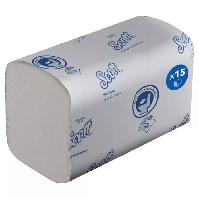 Kimberly-Clark Scott Folded White Paper Towel 210x215mm 300 Sheets, 6659