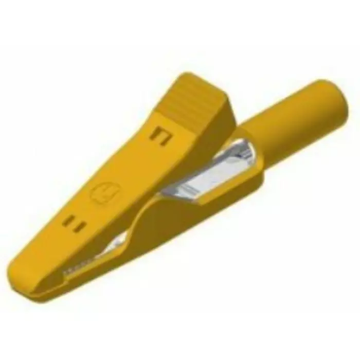 HIRSCHMANN TEST AND MEASUREMENT Crocodile Clip Yellow, 973584103 (Pack of 2)