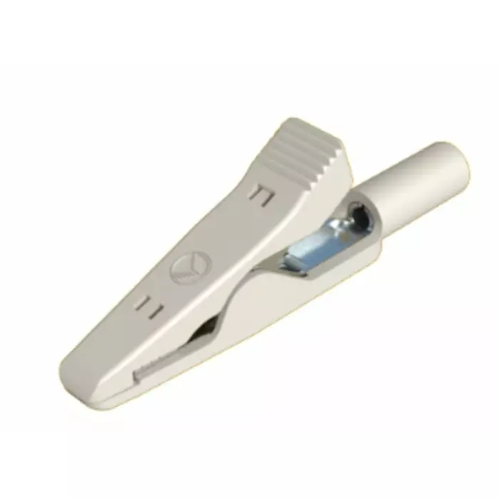 HIRSCHMANN TEST AND MEASUREMENT Crocodile Clip White, 973584107 (Pack of 2)
