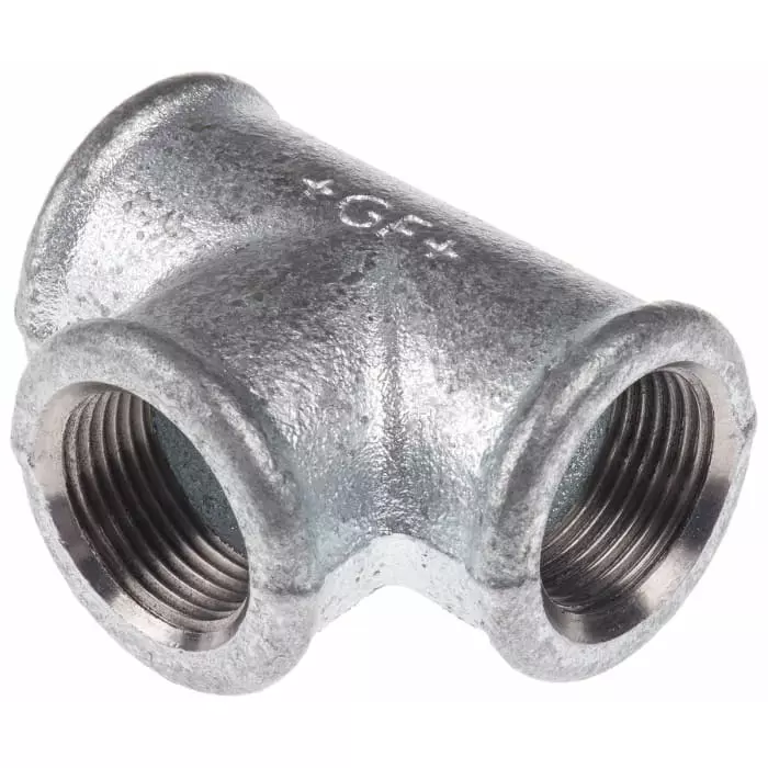Georg Tee Fischer Galvanised malleable Iron Fitting Female BSPP 3/4in to 3/4in, 770130205 (Pack of 5)