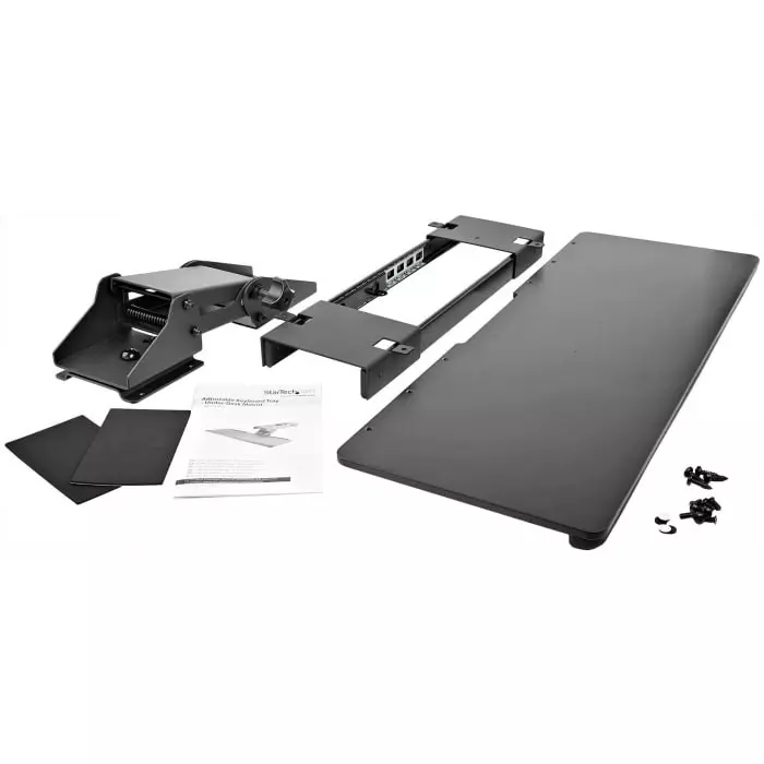 StarTech.com Built In Wrist Rest Black Keyboard Drawer, KBTRAYADJ
