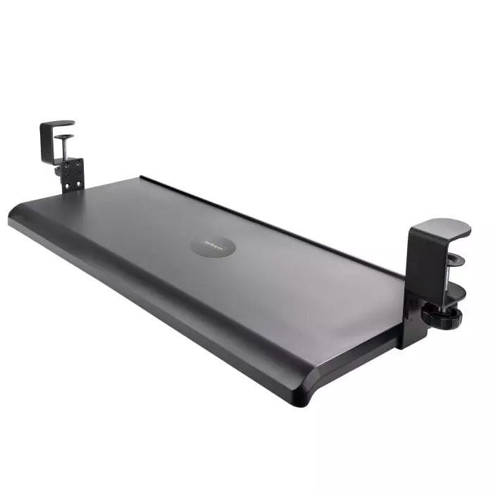 StarTech.com Built In Wrist Rest Black Keyboard Drawer, KEYBOARD-TRAY-CLAMP1