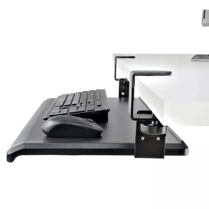 StarTech.com Built In Wrist Rest Black Keyboard Drawer, KEYBOARD-TRAY-CLAMP1