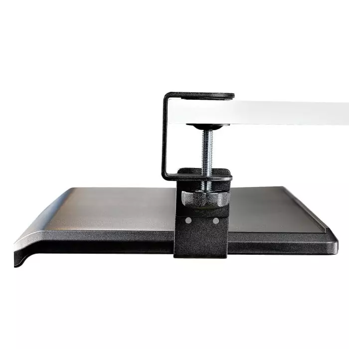 StarTech.com Built In Wrist Rest Black Keyboard Drawer, KEYBOARD-TRAY-CLAMP1
