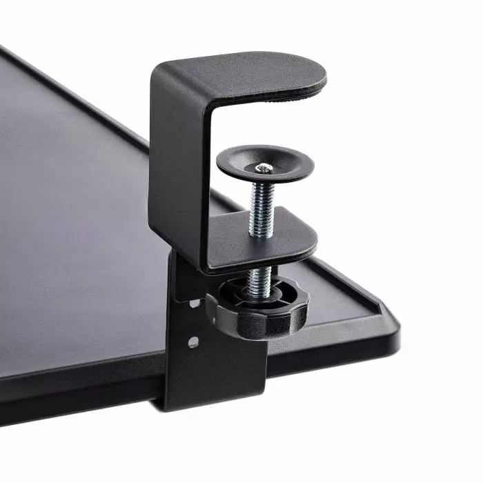 StarTech.com Built In Wrist Rest Black Keyboard Drawer, KEYBOARD-TRAY-CLAMP1