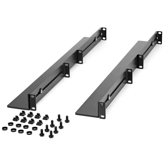 StarTech.com Rack Rail 628mm Depth 1U 180HP 90 Kg Max Load, UNIRAILS1UB