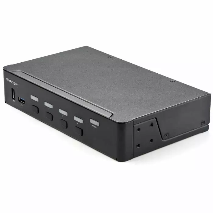 StarTech.com 4 Port USB HDMI KVM Switch 3.5 mm Stereo 3840 x 2160 Maximum Resolution, SV431HU34K6
