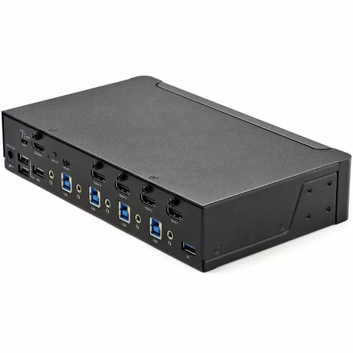 StarTech.com 4 Port USB HDMI KVM Switch 3.5 mm Stereo 3840 x 2160 Maximum Resolution, SV431HU34K6