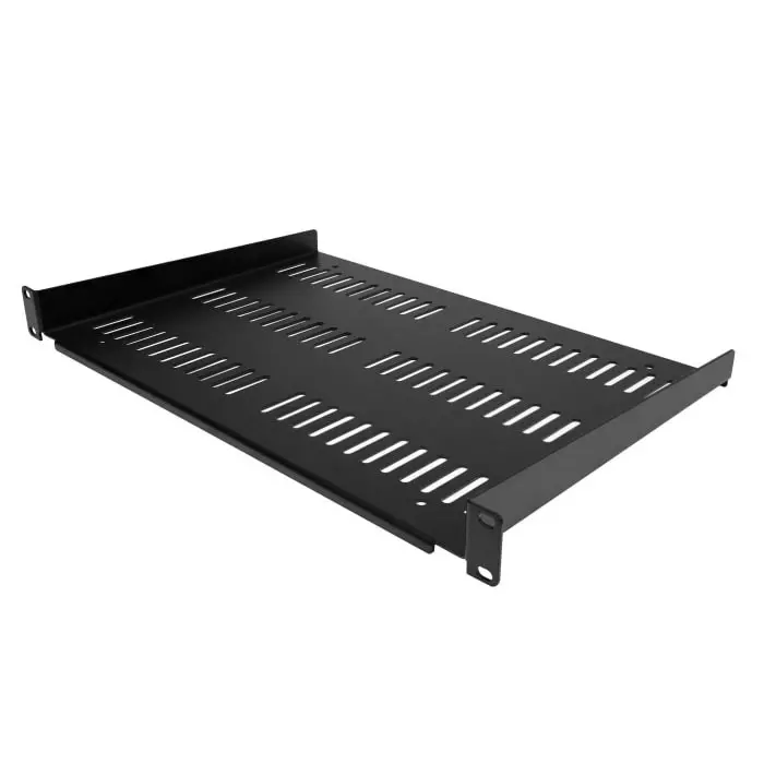 StarTech.com Black Rack Shelf 1U 25 Kg Load 483mm x 483mm, SHELF-1U-12-FIXED-V