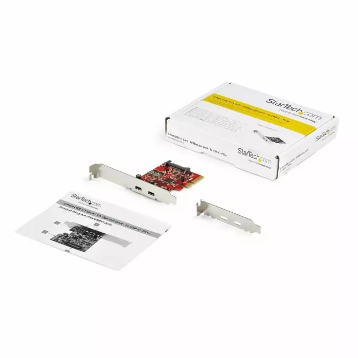StarTech.com 2 Port USB C PCIe USB 3.1 Card, PEXUSB312C3