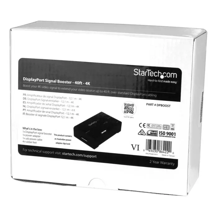 StarTech.com DisplayPort Extender 20m 2560 x 1600 Maximum Resolution, DPBOOST