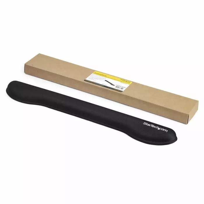 StarTech.com Black Foam Mesh Fabric Plastic Wrist Rest 470 x 75 x 30mm, WRSTRST