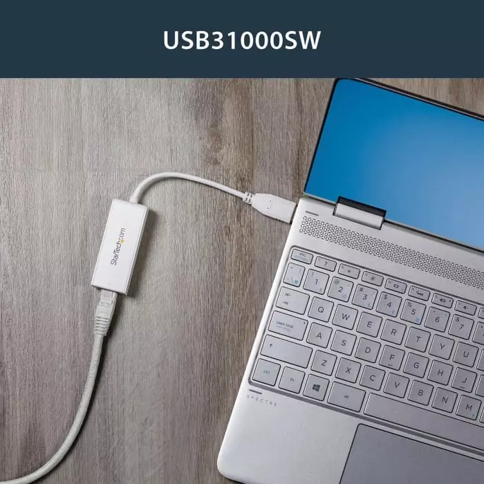StarTech.com Port USB Ethernet Adapter USB 3.0 USB A to RJ45 10/100/1000Mbit/s Network Speed, USB31000SW