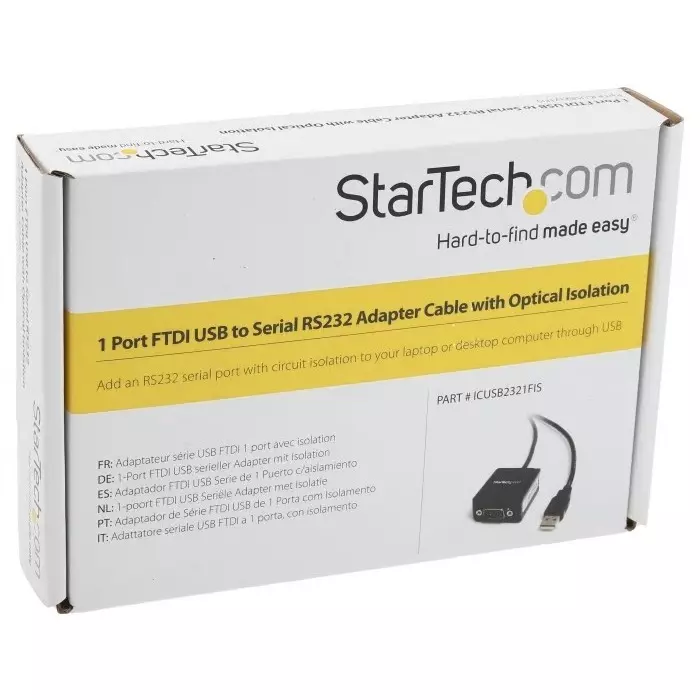 StarTech.com RS232 USB A Male to D-sub 9 Pin Male Interface Converter, ICUSB2321FIS