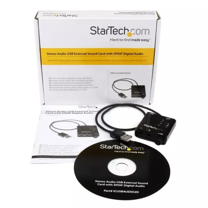 StarTech.com 5.1 Channel USB 2.0 Sound Card, ICUSBAUDIO2D