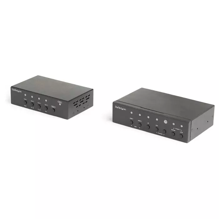 StarTech.com 2 Port DisplayPort HDMI VGA over HDBaseT Extender 70m 1920 x 1200 Maximum Resolution, ST121HDBTSC