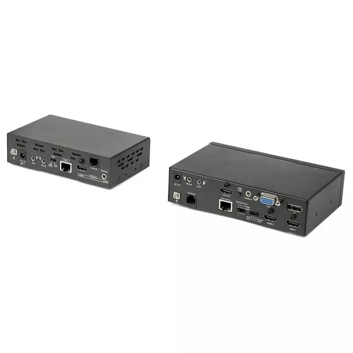 StarTech.com 2 Port DisplayPort HDMI VGA over HDBaseT Extender 70m 1920 x 1200 Maximum Resolution, ST121HDBTSC