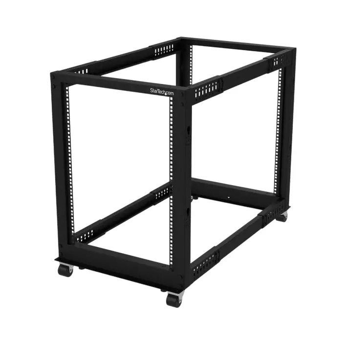 StarTech.com Black 15U Steel Server Rack with 4-Post Frame, 4POSTRACK15U