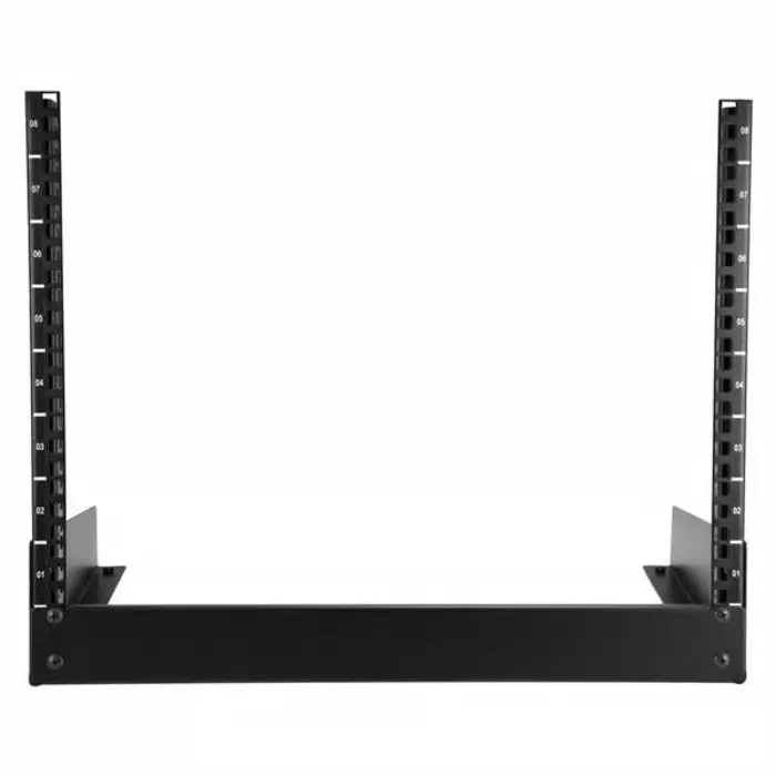 StarTech.com Black 8U Steel Server Rack with 2-Post Frame, RK8OD